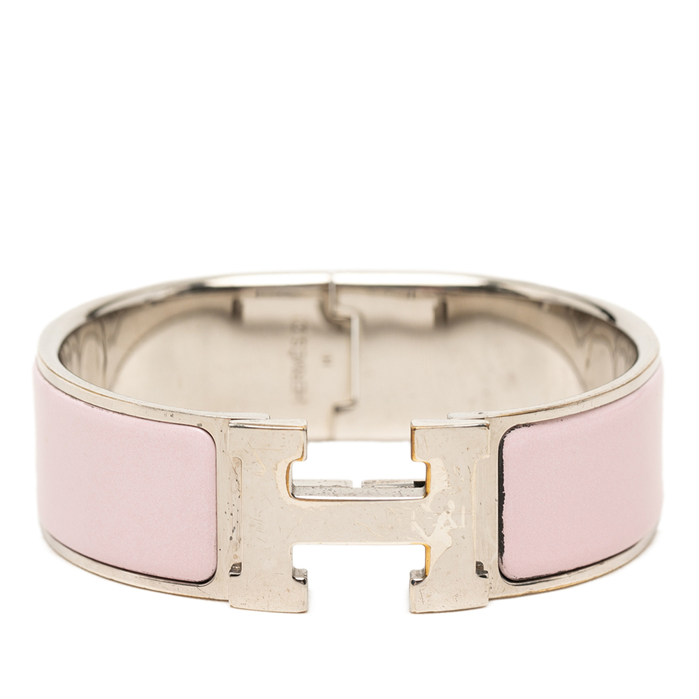 Pre-Loved Hermes Wide Enamel Clic Clac H Bracelet PM